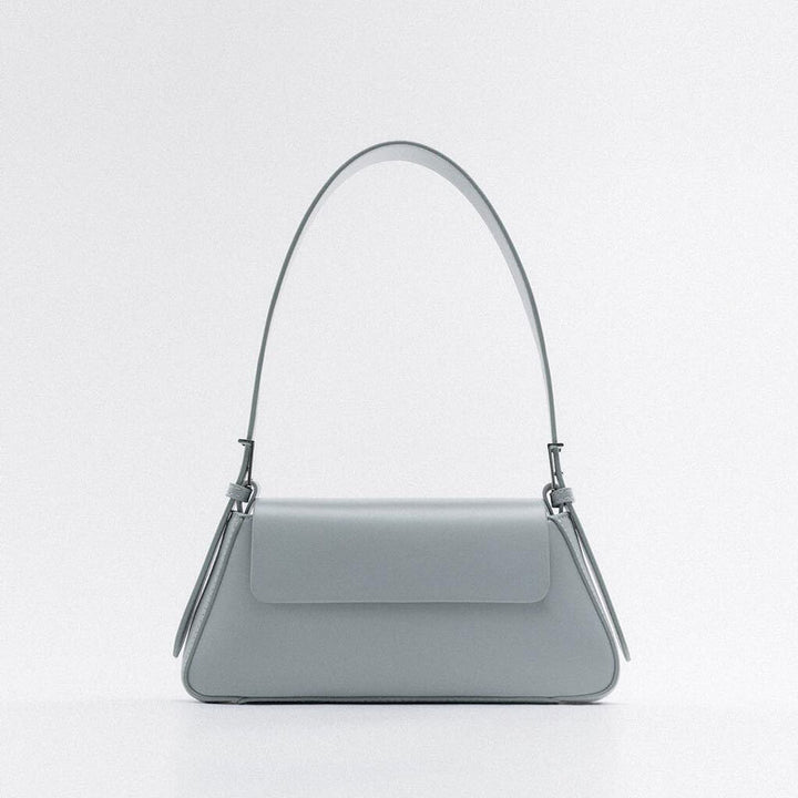 Autumn New All-match Shoulder bag in caramel color with a soft PU material and clamshell design.