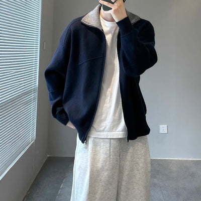 Men’s Colorblock Sweater Cardigan